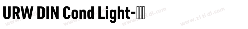 URW DIN Cond Light字体转换